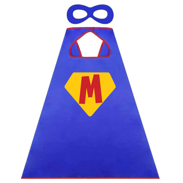 Personalised Blue Superhero Cape - Superman Shield