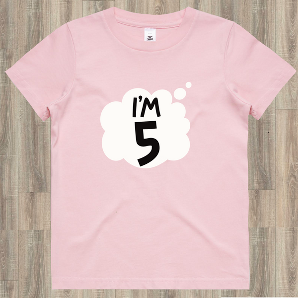 i'm 5 Tee in Pink