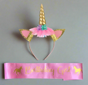 Birthday girl unicorn set
