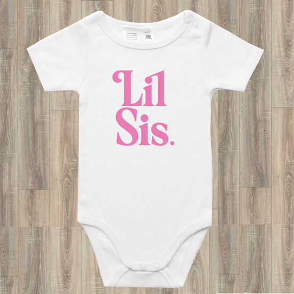 Lil Sis Onesie or Tee-Pink