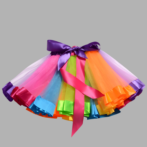 Rainbow tutu and matching hair bow
