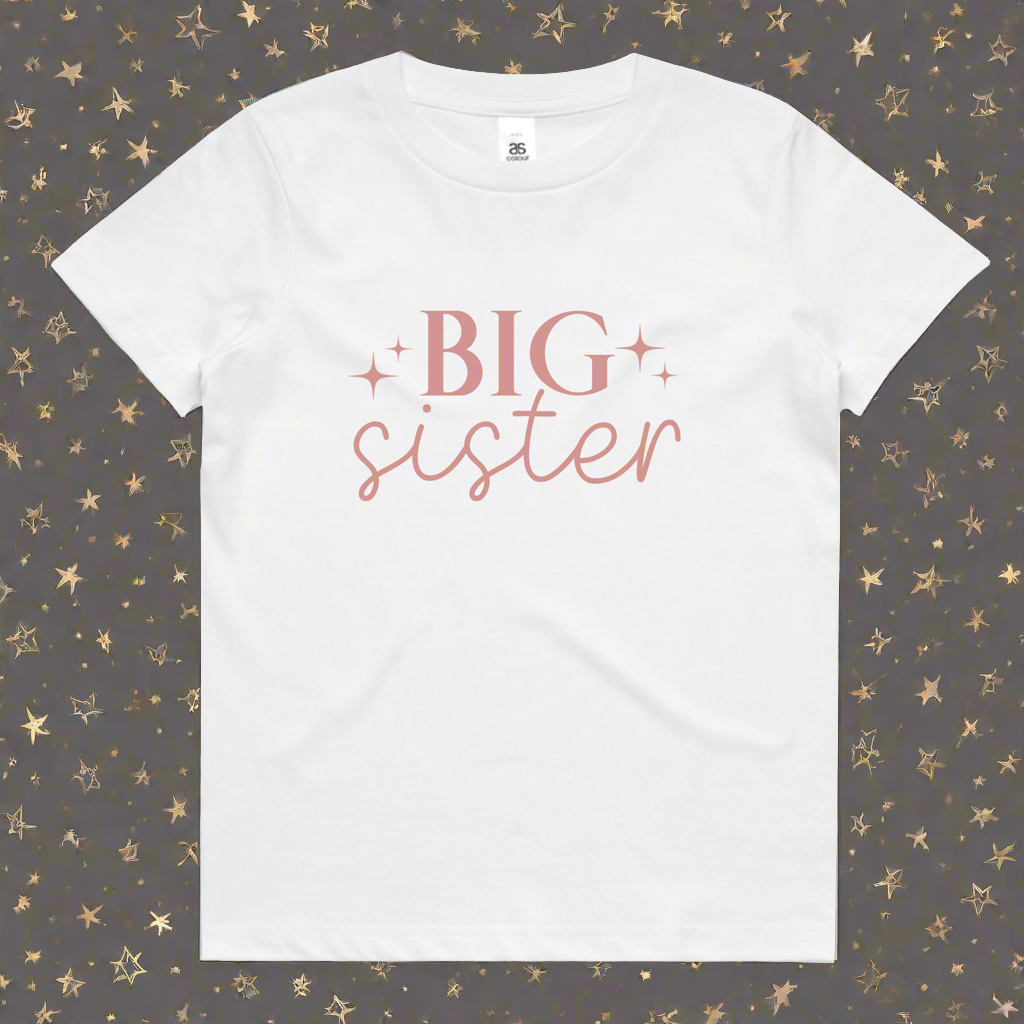 Big sister rose gold tee