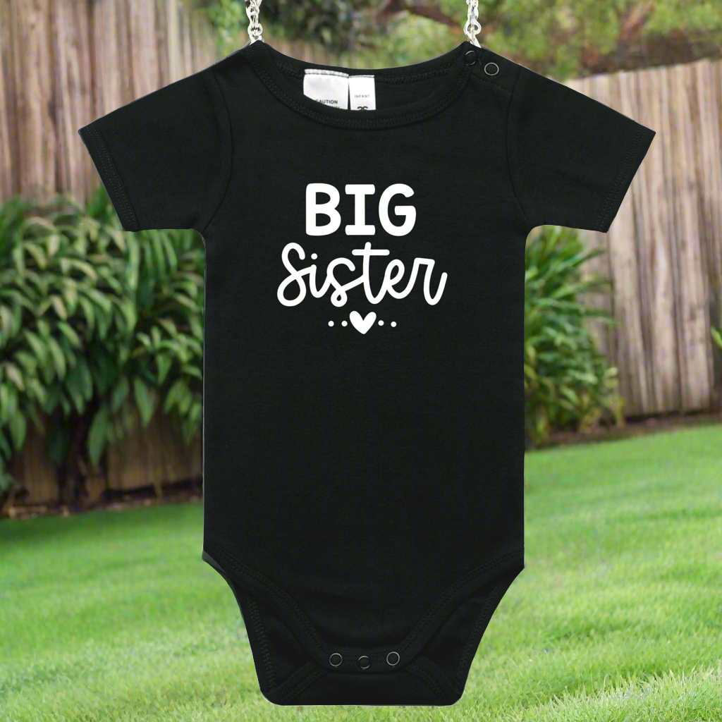 Big sister black onesie