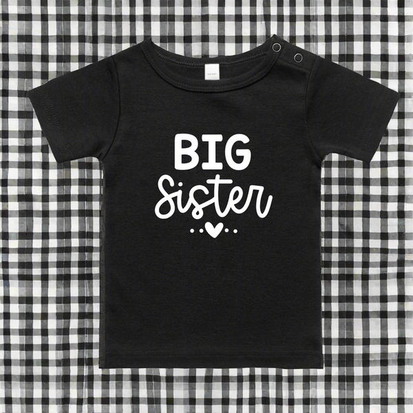 Big sister black tee 