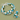 Blue Flower headband and bangle
