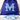 Blue drawstring bag with 'Michelle' and a blue swim goggles on a light background
