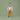 Young boy wearing a white shirt with a pattern, brown pants, suspenders, and a bow tie on a green background