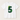 A white short-sleeve kids' t-shirt with a green dinosaur-themed number 5 graphic on the front, displayed flat against a light beige background.