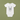 A white short-sleeve baby bodysuit with a black line art graphic of a bunny wearing a floral crown, displayed flat on an olive green background.