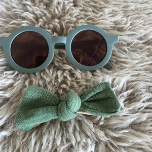 Green sunglasses and headband set