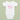 A white short-sleeve baby bodysuit with pink text reading 'Hello I'M NEW HERE' on the front, laid flat against a solid sage green background.