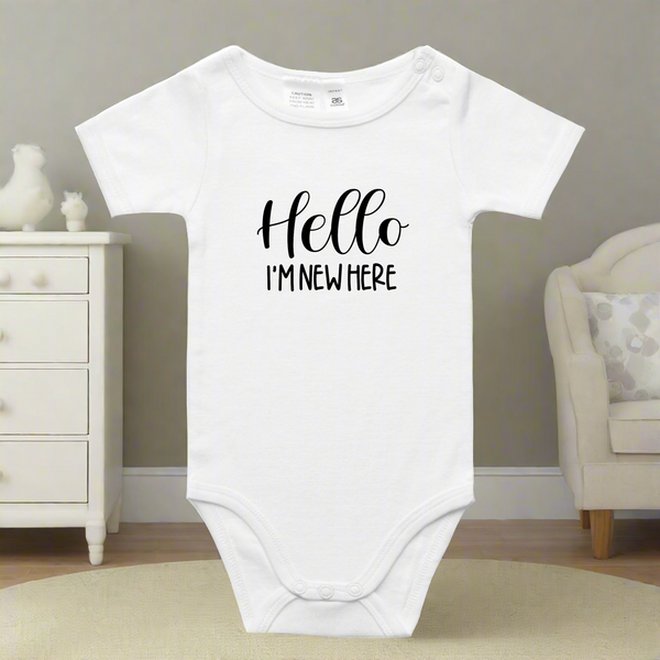 Hello I'm new here onesie black