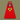Red superhero cape with yellow emblem and blue 'M' on a beige background