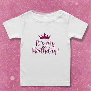 Its my birthday pink glitter tshirt