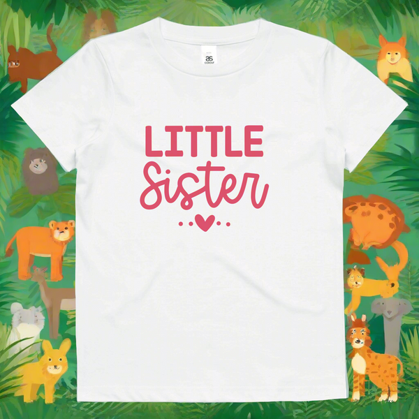 Little sister heart tee shirt