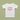 A white short-sleeve baby t-shirt with 'LITTLE Sister' printed in pink on the front, laid flat against a solid sage green background.