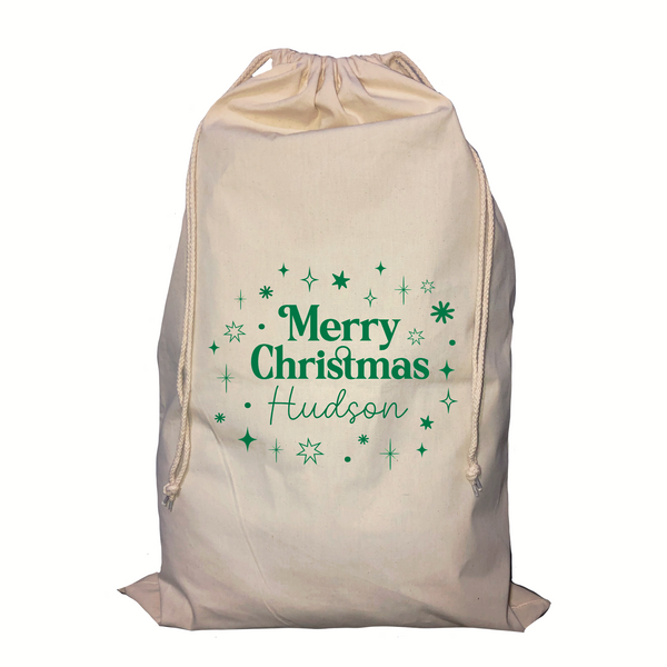 Merry Christmas Personalised Santa Sack