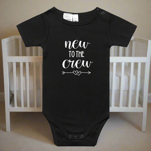 New to the crew black onesie