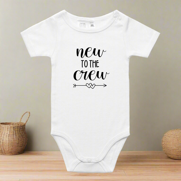 New to the crew onesie black