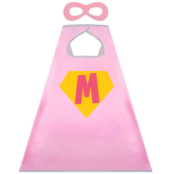 Personalised Pink Superhero Cape - Superhero Shield