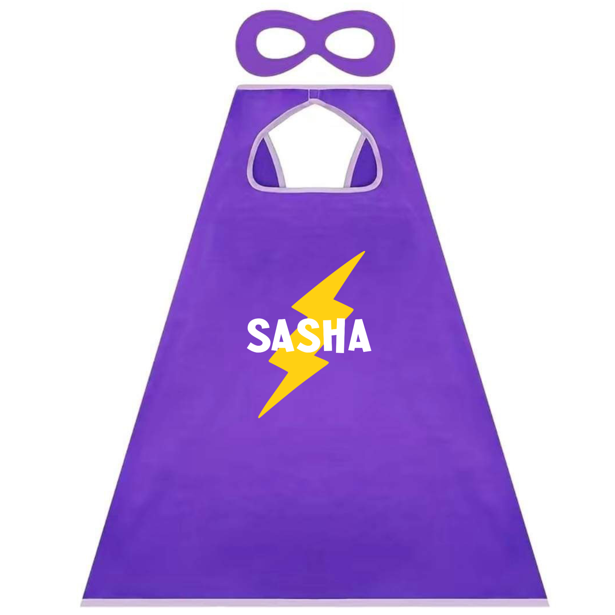 Personalised Purple Superhero Cape - Lightning 