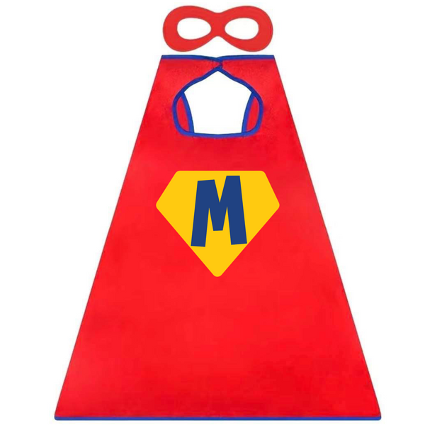 Personalised Red Superhero Cape - Superhero Shield
