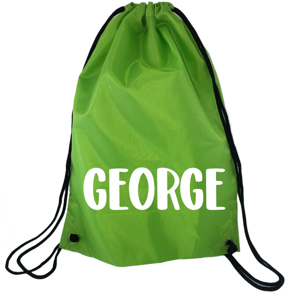 Personalised Swim Bag Name only - Green