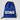 A royal blue drawstring gym bag with the name 'GEORGE' printed in large white letters on the front, set against a plain light gray background.