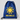A royal blue drawstring gym bag with a yellow cartoon sun graphic and the name 'MICHELLE' printed in yellow on the front, shown against a light gray background.