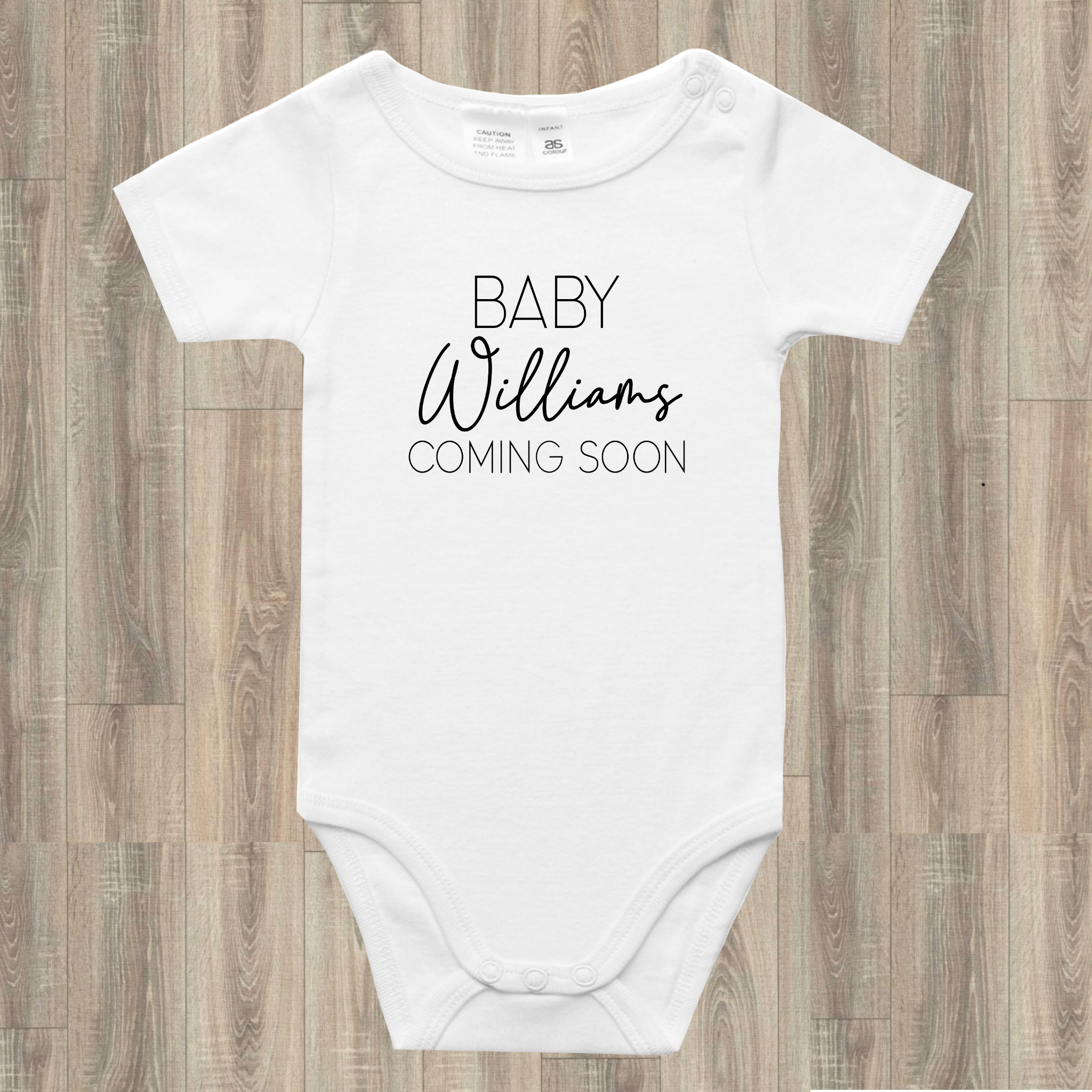 Personalised Coming Soon Baby Onesie