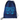 Blue drawstring bag with 'Michelle's Swim Bag' text and beach icons on a white background