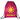 Pink drawstring bag with a yellow sun graphic and 'Michelle' text on a white background