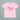 Pink t-shirt with text on a gray background