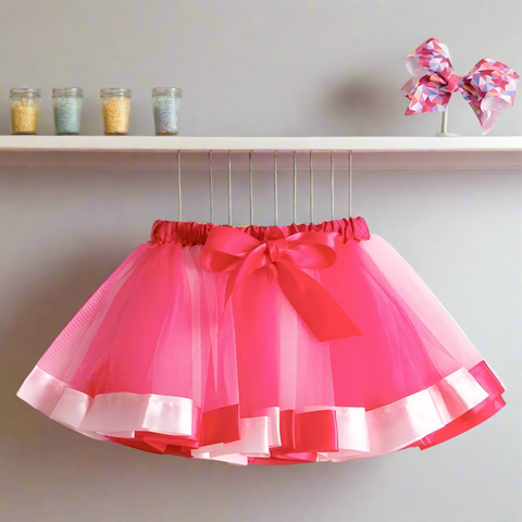 Pinkalicious Tutu and matching Hair Clip