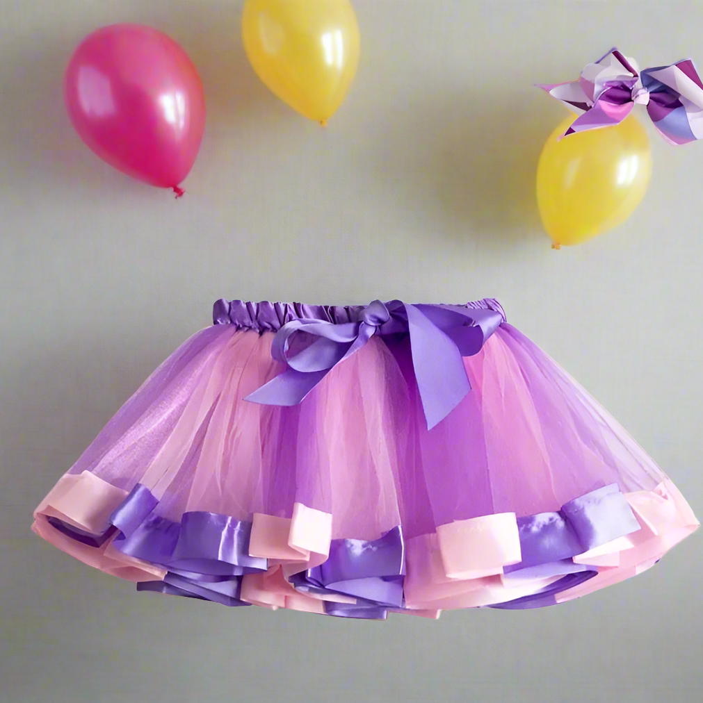 Purple tutu and matching hair clip