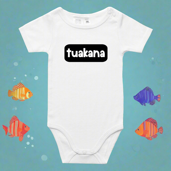 Tuakana white onesie