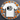 White t-shirt with 'Ghost design surrounded by Halloween-themed cookies and candies on a gray background