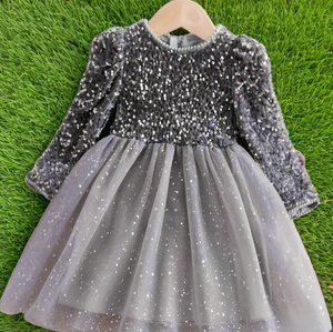 Grey Sequin Dress