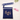 Navy blue bag with 'Baby' and footprints text, pink clip, on light background