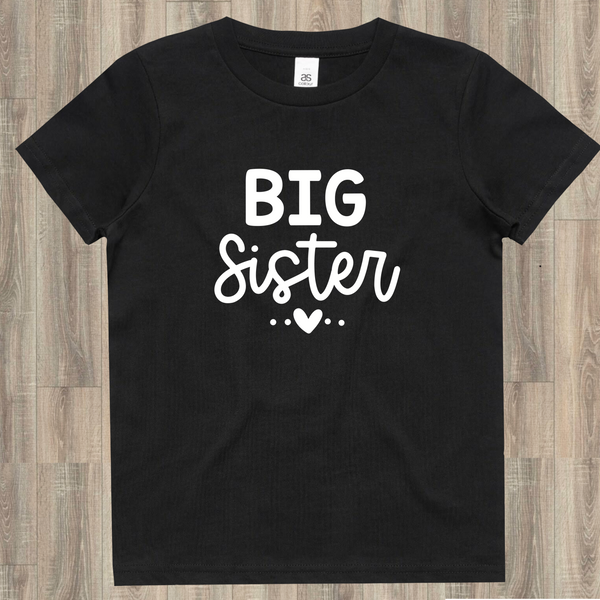 big sister black t shirt