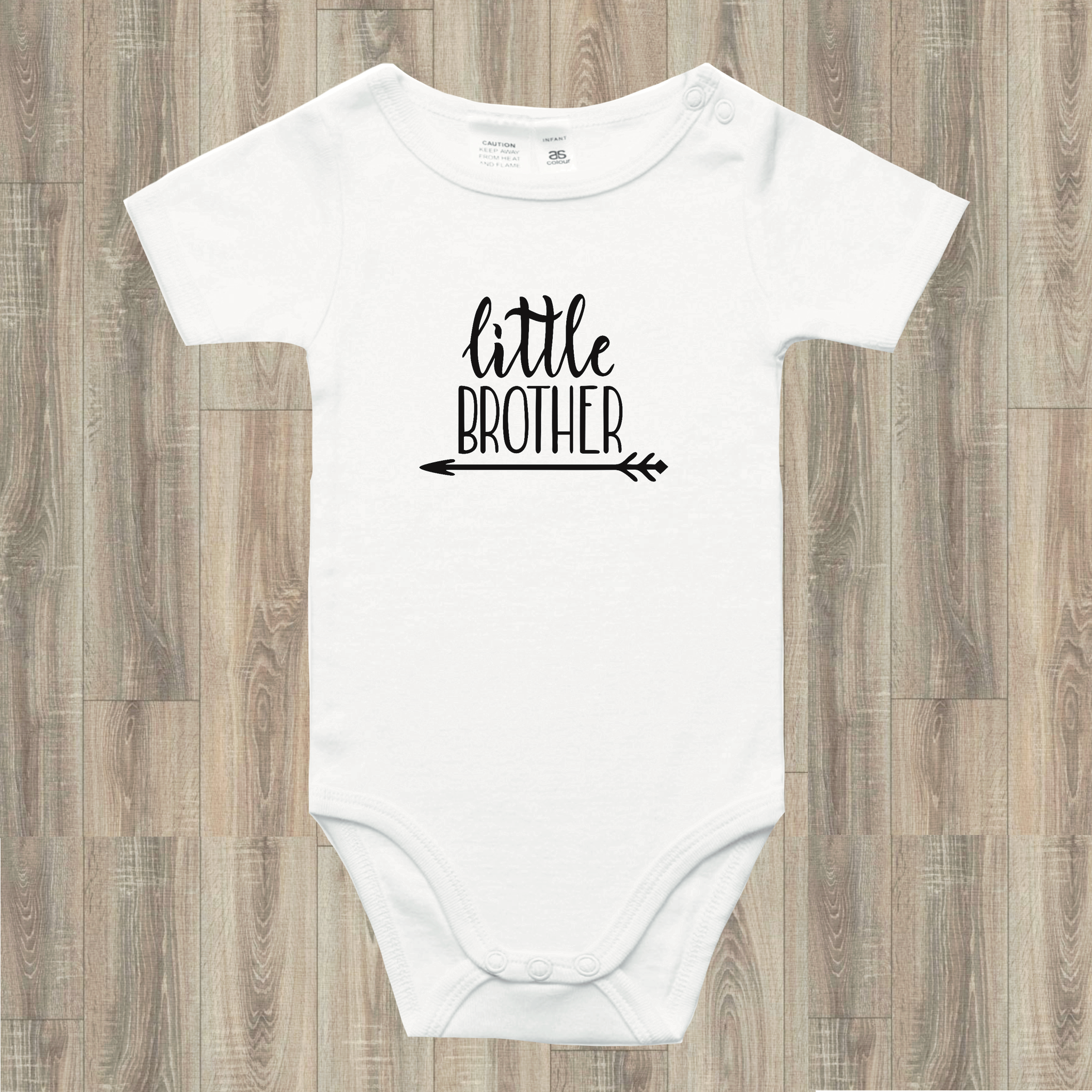 little brother onesie with arrow 