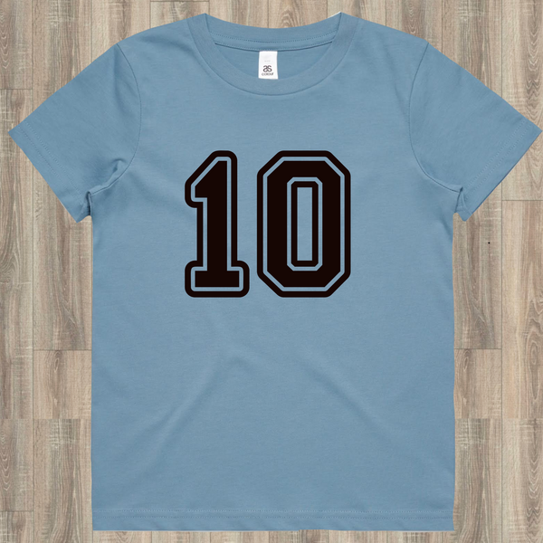 Sport Jersey Number T-shirt (Assorted Colours 1-10)