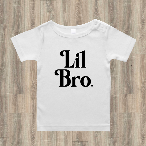 Lil Bro Black and White Toddler Tee