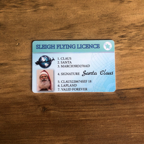 Santas Drivers Licence