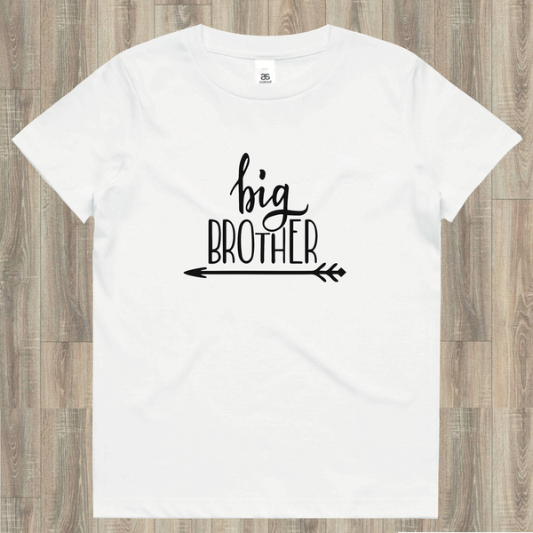 big brother white tee with arrow
