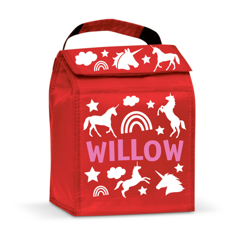 Personalised Red Lunch Cooler Bag