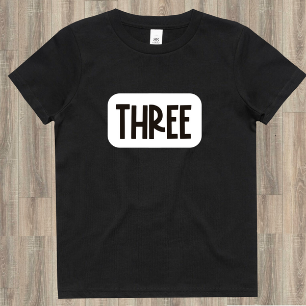 Black Three Tee