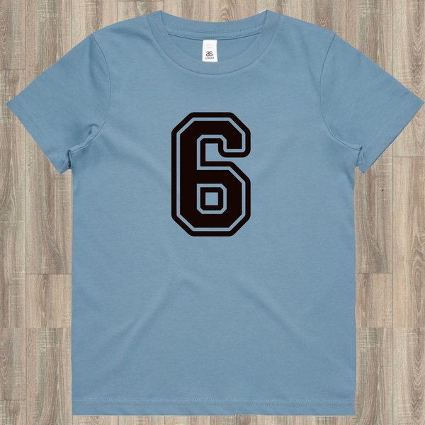 Blue tee number 6