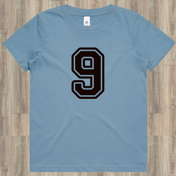 Blue tee number 9