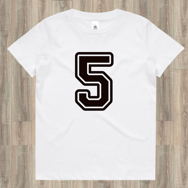 Sport Jersey Number T-shirt (Assorted Colours 1-10)